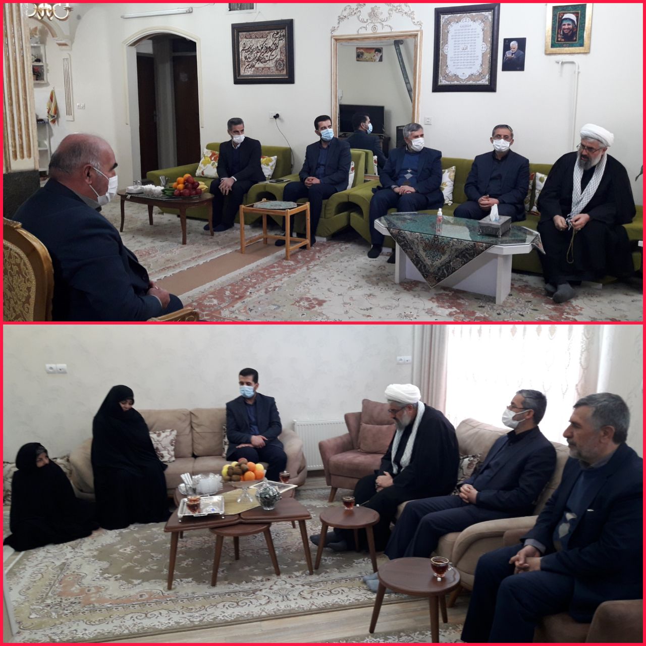 دیدار با خانواده های شهیدان مدافع حرم سید میلاد مصطفوی و حسین ترابی کمال