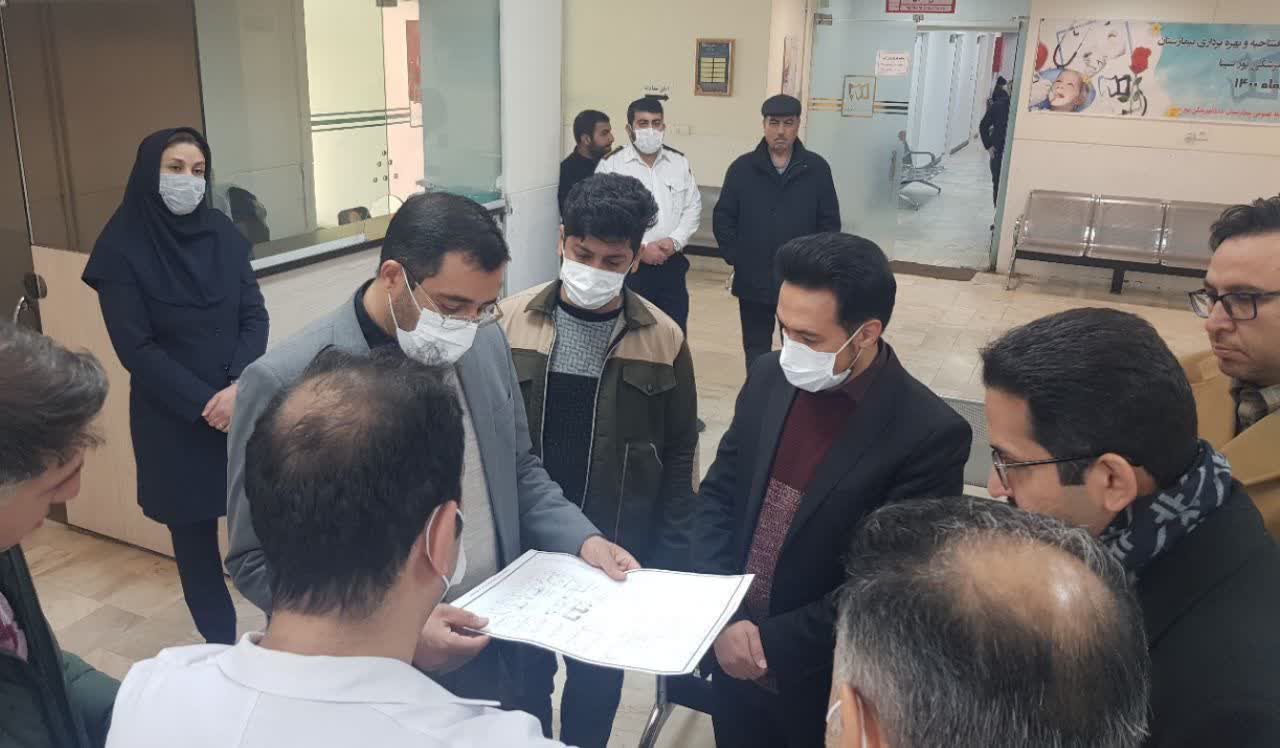 بازدید معاون توسعه مدیریت،منابع و برنامه ریزی دانشگاه علوم پزشکی همدان و هیات همراه از بیمارستان دندانپزشکی پورسینا شهرستان بهار