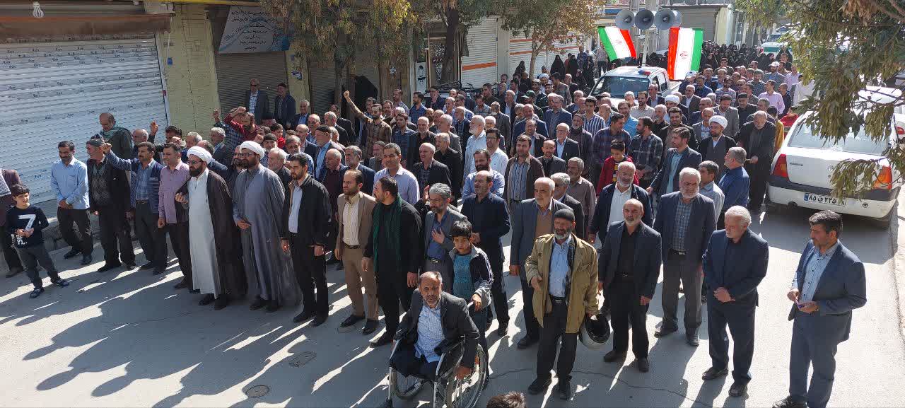 ندای مرگ بر آمریکا و مرگ بر اسرائیل در لالجین طنین انداز شد