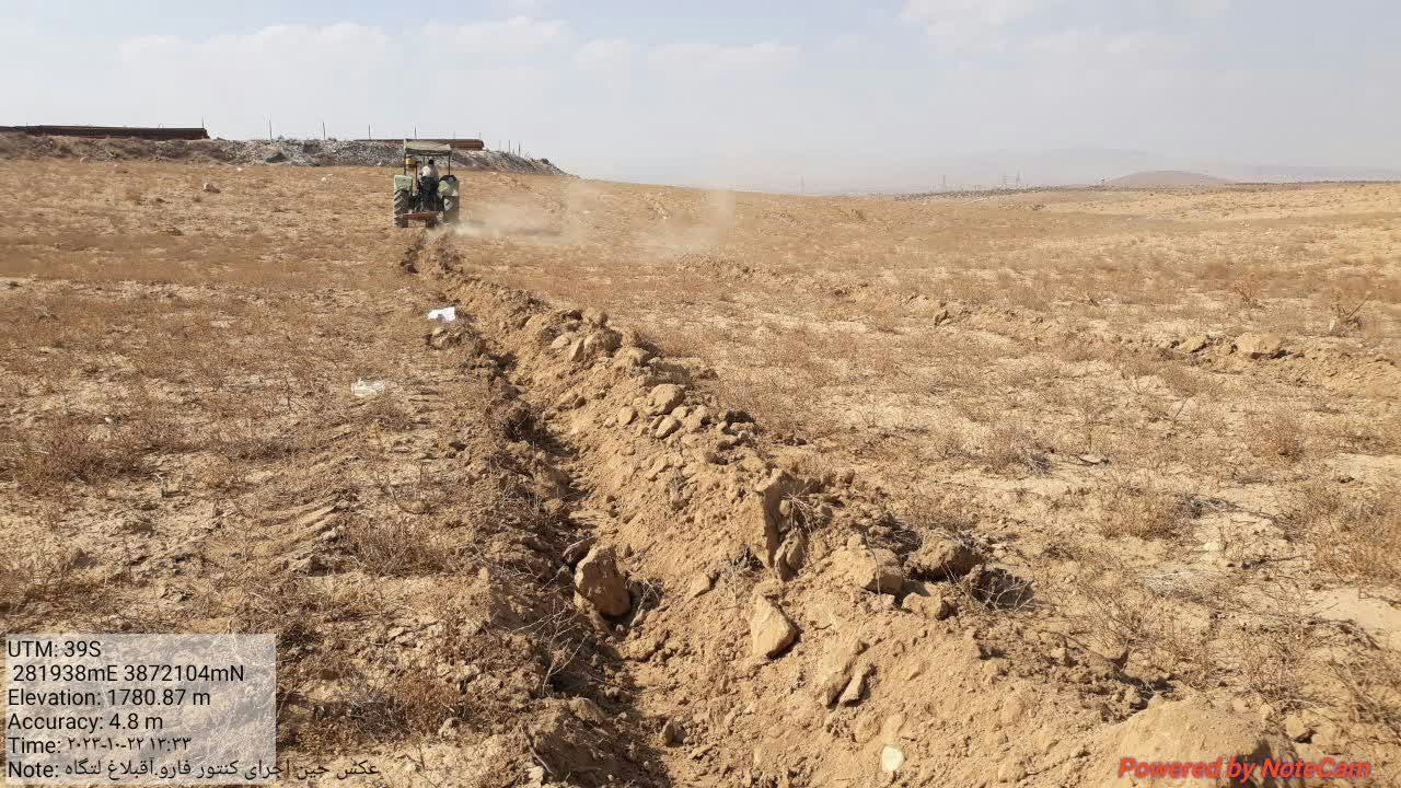 اجرای عملیات ذخیره نزولات ( کنتور فارو) در ۳۰ هکتار از مراتع روستای آق بولاغ لتگاه