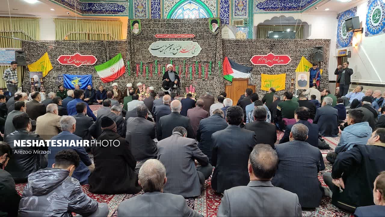 مراسم چهاردهمین یادواره ۴۴ شهید مسجد النبی در مسجد النبی(ص) بهار برگزار شد