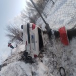 واژگونی خودروی سواری پژو ۲۰۶ در مسیر روستای سیمین به وهنان با ۵ مصدوم