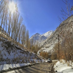 گزارش تصویری از بارش امروز برف در ارتفاعات همدان