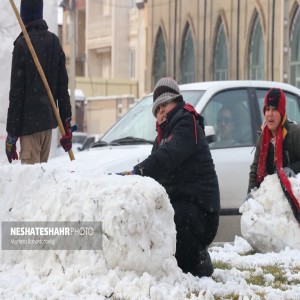 گزارش تصویری از حال و هوای برفی شهر بهار