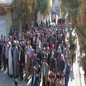 ندای مرگ بر آمریکا و مرگ بر اسرائیل در لالجین طنین انداز شد