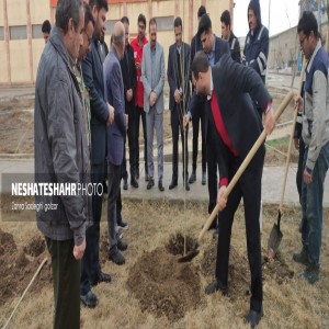 گزارش تصویری از کاشت ۱۰۰ اصله نهال در کارخانه نشاسته الوند به همت اداره منابع طبیعی شهرستان بهار
