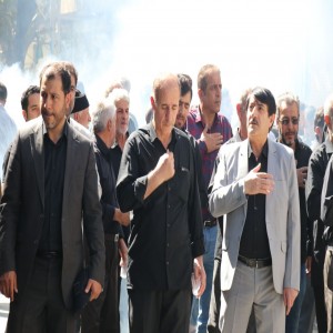 پیاده روی جاماندگان اربعین در شهر بهار
