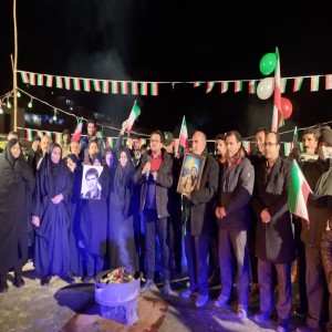 بانگ الله اکبر در روستای حیدره قاضی خان به مناسبت ۲۲ بهمن