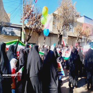 گزارش تصویری از شکوه حضور مردم بهار در راهپیمایی ۲۲ بهمن (بخش دوم)
