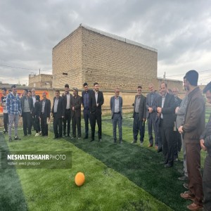 گزارش تصویری از افتتاح زمین چمن مصنوعی طرح شهید سلیمانی در روستای راهموار