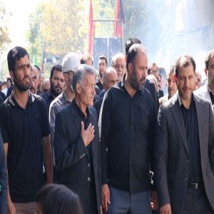 پیاده روی جاماندگان اربعین در شهر بهار