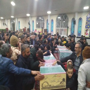 مراسم وداع با شهدا در مصلی بهار