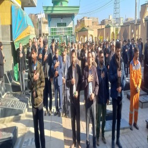 آئین غباررویی گلزار شهدا به مناسبت هفته بسیج