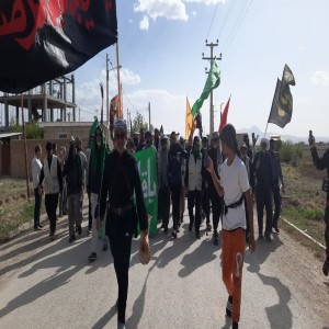 ورود کاروان عراقی حرم امام رضا به حسام آباد و استقبال اهالی روستا از این کاروان