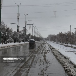 گزارش تصویری از حال و هوای برفی شهر بهار