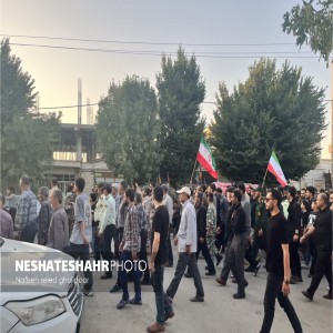 گزارش تصویری از تشییع پیکر مطهر سه شهید حادثه تروریستی در شهر لالجین