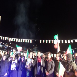 بانگ الله اکبر در روستای حیدره قاضی خان به مناسبت ۲۲ بهمن