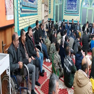 گزارش تصویری از مراسم وداع مردم لالجین با شهید گمنام در مسجد بزرگ آقا