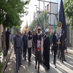 ورود کاروان عراقی حرم امام رضا به حسام آباد و استقبال اهالی روستا از این کاروان