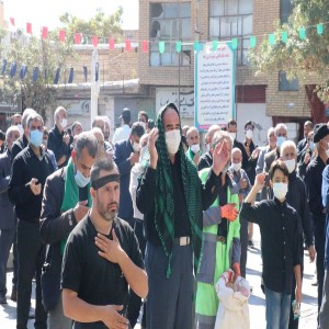 گزارش تصویری از مراسم عزاداری جاماندگان پیاده روی اربعین در شهر بهار