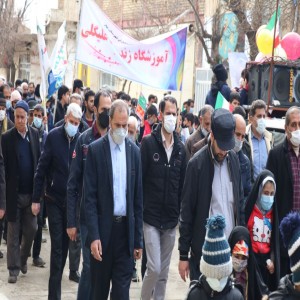 گزارش تصویری از راهپیمایی ۲۲ بهمن در شهر بهار