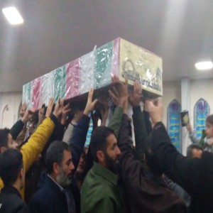 مراسم وداع با شهدا در مصلی بهار