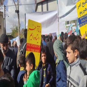 گزارش تصویری از راهپیمایی ۱۳ آبان شهر بهار