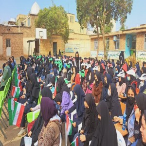 زنگ استکبار ستیزی مدرسه دخترانه محبی شهر بهار