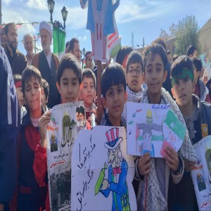 گزارش تصویری از راهپیمایی ۱۳ آبان شهر بهار