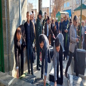 آئین غباررویی گلزار شهدا به مناسبت هفته بسیج
