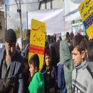 گزارش تصویری از راهپیمایی ۱۳ آبان شهر بهار