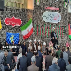 مراسم چهاردهمین یادواره ۴۴ شهید مسجد النبی در مسجد النبی(ص) بهار برگزار شد