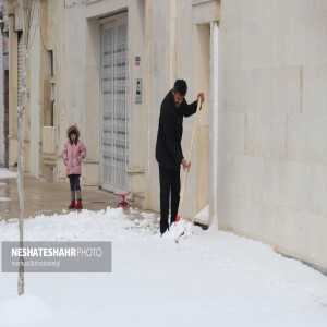 گزارش تصویری از حال و هوای برفی شهر بهار