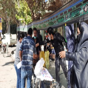تصاویری از تجمع دلدادگان حسینی در میدان شهر بهار در روز اربعین حسینی