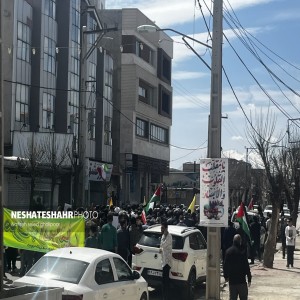 گزارش تصویری از برگزاری راهپیمایی روز جهانی قدس در  با حضور پر شور مردم همیشه در صحنه لالجین