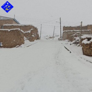 گزارش تصویری از بارش برف امروز در روستای زاغه