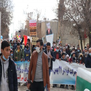 گزارش تصویری از راهپیمایی ۲۲ بهمن در شهر بهار