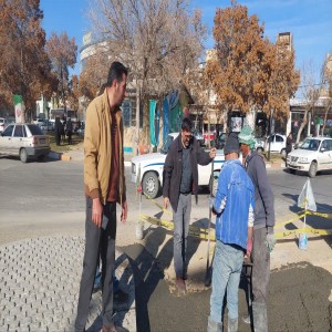 اتمام عملیات اصلاح، زیرسازی و بتن ریزی ابتدای بلوار شهید بهشتی (ایجاد دور برگردان جدید) توسط واحد عمرانی شهرداری بهار