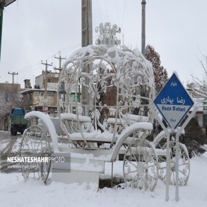 گزارش تصویری از حال و هوای برفی شهر بهار