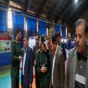 حضور تیم جهادی بسیج جامعه پزشکی استان همدان در سالن ورزشی امیرالمؤمنین (ع) شهر بهار