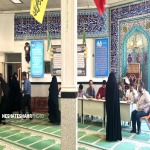 گزارش تصویری از فرایند رأی گیری در  در شعبات اخذ رأی لالجین