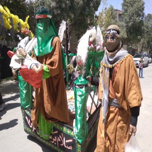گزارش تصویری از برگزاری مراسم عزاداری روز عاشورا در بهار