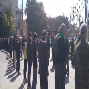 اجتماع عزاداران نبوی در میدان امام خمینی ره شهر بهار