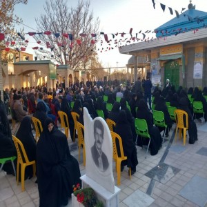 گزارش تصویری از برگزاری مراسم سالگرد رحلت مرحوم آیت الله شیخ محمد بهاری در گلزار شهدای شهر بهار