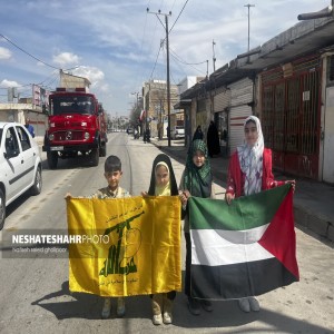 گزارش تصویری از برگزاری راهپیمایی روز جهانی قدس در  با حضور پر شور مردم همیشه در صحنه لالجین