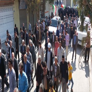 ندای مرگ بر آمریکا و مرگ بر اسرائیل در لالجین طنین انداز شد