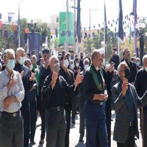 گزارش تصویری از مراسم عزاداری جاماندگان پیاده روی اربعین در شهر بهار
