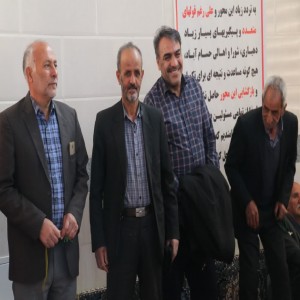 گزارش تصویری از مراسم افتتاحیه آسفالت ریزی معابر روستای حسام آباد و برگزاری میز خدمت در این روستا
