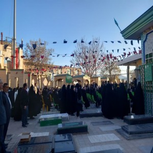 گزارش تصویری از برگزاری مراسم سالگرد رحلت مرحوم آیت الله شیخ محمد بهاری در گلزار شهدای شهر بهار