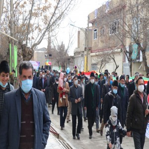 گزارش تصویری از راهپیمایی ۲۲ بهمن در شهر بهار